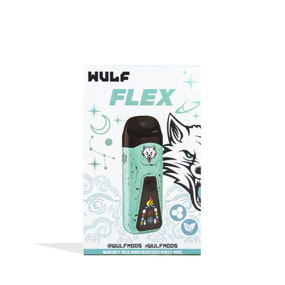 WULF FLEX CONCENTRATE + DRY HERB 2 in 1 VAPORIZER TEAL BLACK SPLATTER