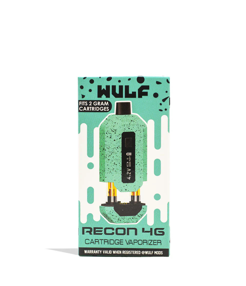 WULF RECON 4G DUAL CARTRIDGE VAPORIZER FITS 2G CARTS TEAL BLACK SPLATTER