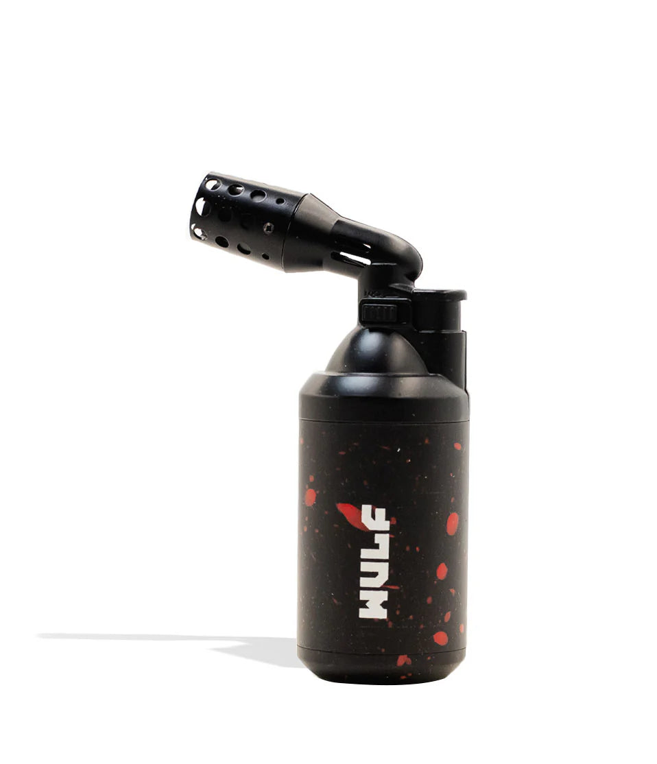 WULF ROAR BUTANE TORCH LIGHTER 5ml Tank BLACK RED SPLATTER