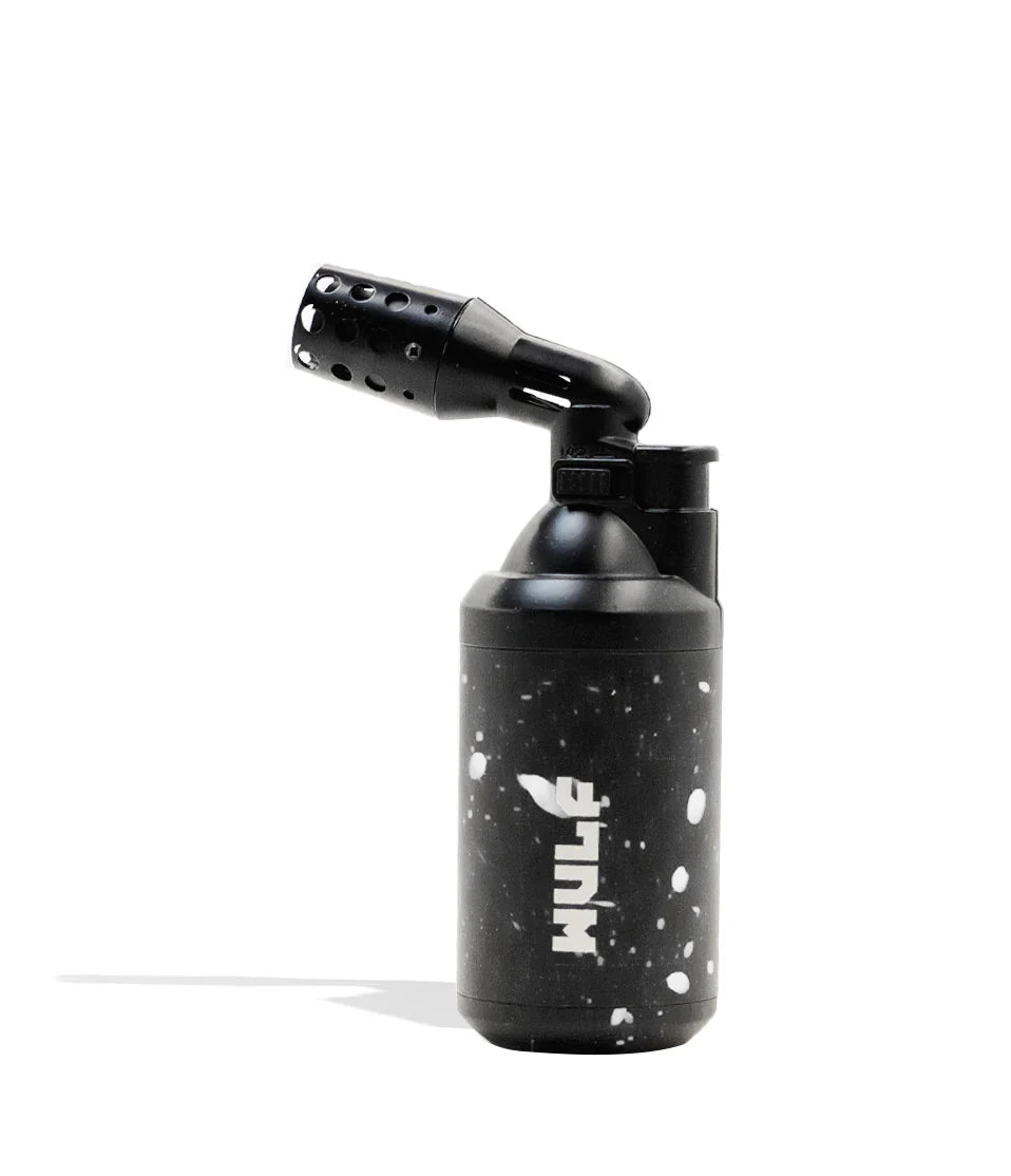 WULF ROAR BUTANE TORCH LIGHTER 5ml Tank BLACK WHITE SPLATTER