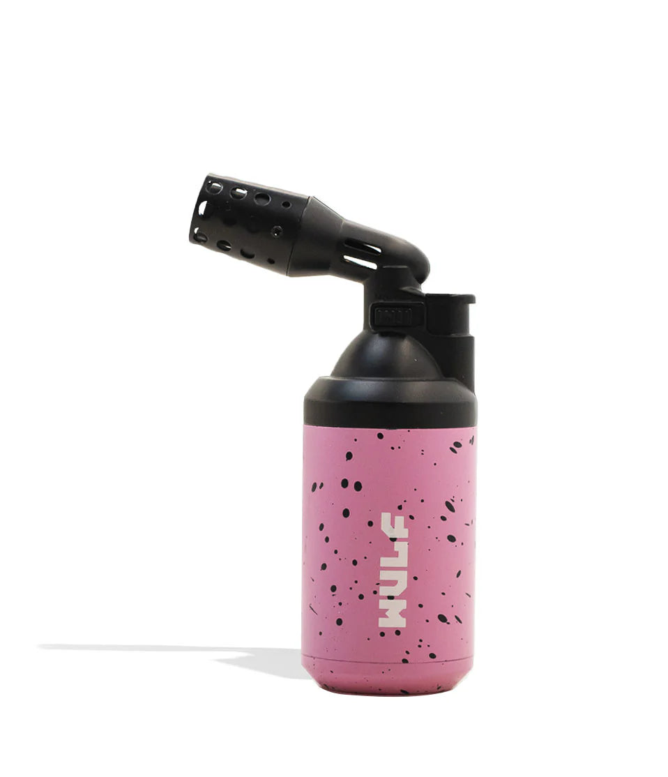 WULF ROAR BUTANE TORCH LIGHTER 5ml Tank PINK BLACK SPLATTER