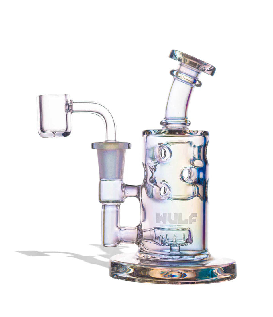WULF GLASS DAB RIG 14mm QB SHIFT RAINBOW