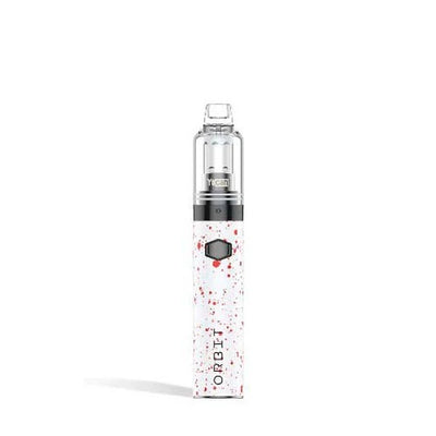 YOCAN WULF ORBIT CONCENTRATE VAPORIZER W/QUARTZ BALLS WHITE RED SPLATTER