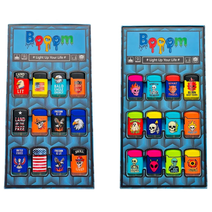 BOOOM CUBE LIGHTER DISPLAY 48/DISPLAY ASSORTED