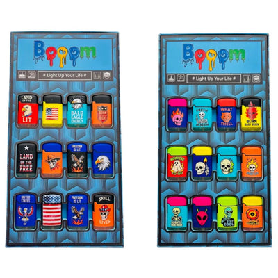 BOOOM CUBE LIGHTER DISPLAY 48/DISPLAY ASSORTED